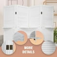 thumbnail image 6 of 4 Panels Room Divider,Privacy Wooden Screenwith Shelves,Room Separators Divider Wall, Folding Room Dividers for Room Partition Separation, Partition Wall for Home Office, Study, Art Display,White, 6 of 14