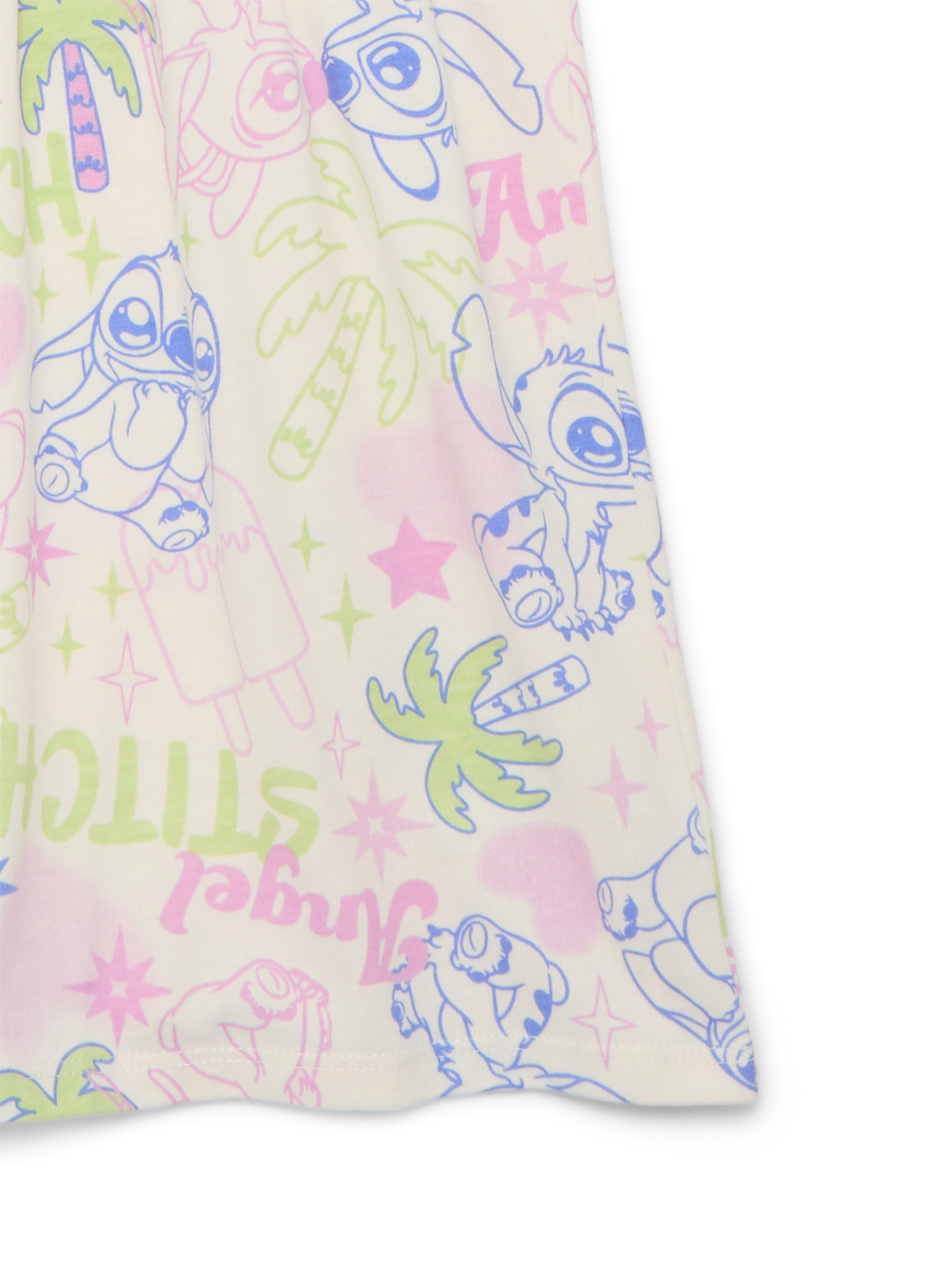 Stitch Girls Allover Print Dress with Short Sleeves, Sizes 4-12