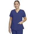 thumbnail image 2 of Stat Medical Wear Women’s Scrubs Set - 2 Pocket V-Neck Scrub Top with 5 Pocket Joggers Pant Set 100210 (Size XL, Color Navy), 2 of 7