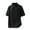 Black B, variant on Ashirexll Mens Shirts Casual, Summer Shirts for Men, Solid Color Loose Sports Shirts with Pockets Short Sleeve Zipper Standing Collar T-shirts