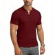 thumbnail image 4 of Usted Es Más Que una Prueba de Puntuación Estilo de Camisa Casual de Color Sólido Botón de Manga Corta Cuello Redondo Blusa, Hombre Casual de Manga Corta Botón Abajo Camisas Suéter, 4 of 8