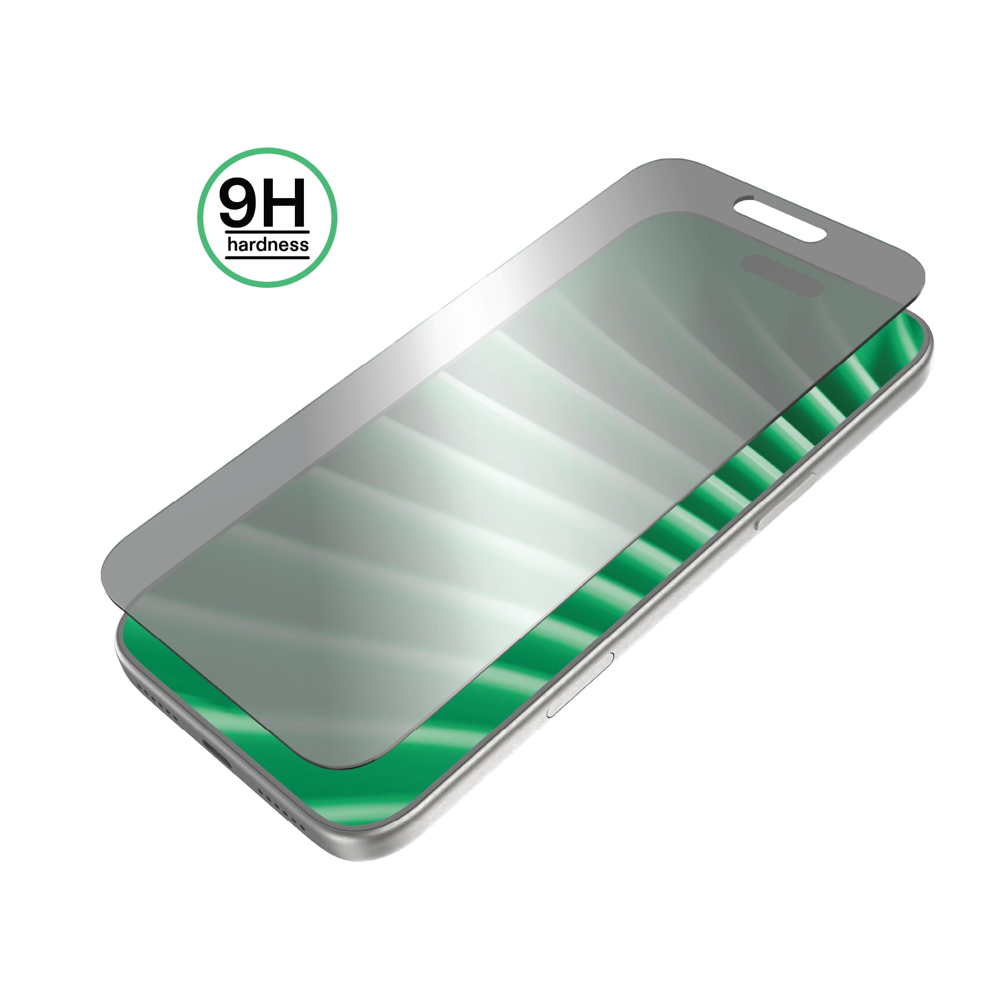 onn Mirror Glass Screen Protector with Easy Application Tray for iPhone 17 - Mirror Finish