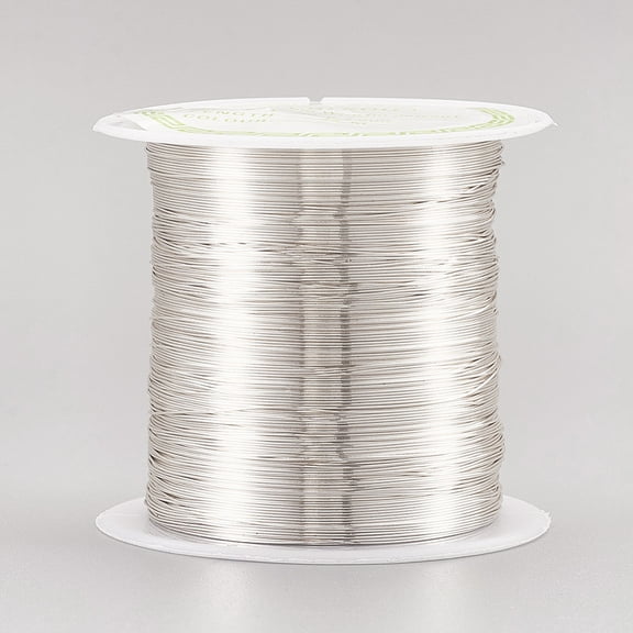 28 Gauge(0.3mm) 72m Silver Round Copper Wire Jewelry Making Beading Wire DIY