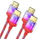 thumbnail image 1 of Cable HDMI JSAUX 10K 8K 2.1, paquete de 2 unidades, 1 m, 48 Gbps, ultrafino, 1 of 9