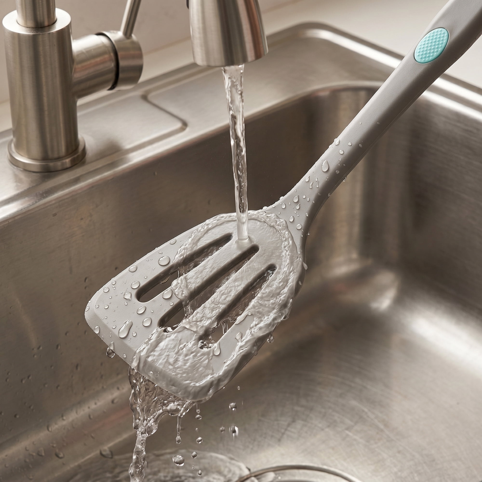 Unique Bargains Portable Kitchen Utensil Spatula Ideal for Flipping Gray 13.2x3.5 in