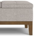 thumbnail image 5 of Simpli Home Dover 36 inch Wide Contemporary Square Lift Top Coffee Table Storage Ottoman in Cloud Grey Polyester Linen, Assembled, 5 of 14