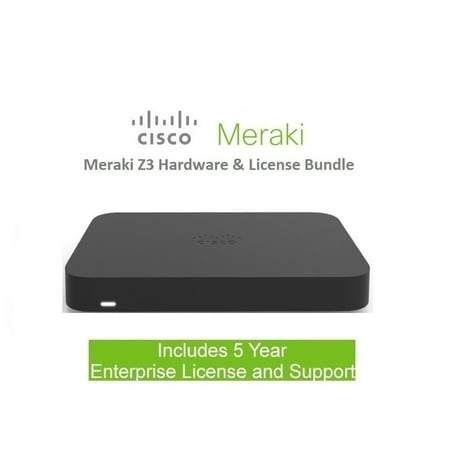 Cisco Meraki Z3 Firewall Teleworker Gateway w/ 802.11ac Wave 2 Includes 5 Year Enterprise