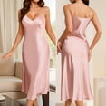 thumbnail image 4 of Satin Nightgown & Robe Set – V-Neck Silk Chemise with Belt for Luxurious Sleep & Bridal Wear, 4 of 9