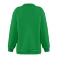 thumbnail image 5 of Duoif Fall Sweatshirts for Women Oversized Solid Color Sweatshirt - Women's Loose Pullover Womens Sweatshirt Green XXL, 5 of 5