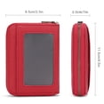 thumbnail image 2 of SENDEFN Leather Credit Card Holder Wallet for Women RFID Small Zipper Card Case with ID Window, 2 of 6