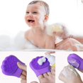 thumbnail image 4 of Rabbit Shape Silicone Bath Brush Manual Facial Cleansing Massage Tool (Purple) 2 Pcs, 4 of 5