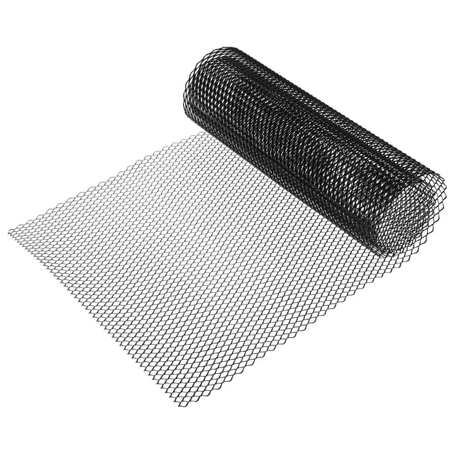 Malla para parrilla de automóvil, 40x13 pulgadas 12x6 mm Agujero hexagonal Rejilla para camioneta de camioneta Hoja de malla Inserto de entrada de aire Universal para automóvil Aleación de aluminio multifuncional Negro Unique Bargains rejillas automotrices