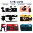 thumbnail image 5 of Reusable 35mm Film Camera With Built-In Flash, Focus-Free Point & Shoot, Manual Wind/Reload, ABS Retro Body – Uses Standard 135 Film Rolls (Film Not Included), 5 of 7