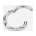 thumbnail image 3 of 316L Surgical Steel Wavy Hinged Piercing Earrings Hoop for Daith Septum Piercing 16 gauge Septum Jewelry 8mm Septum Rings, 3 of 5
