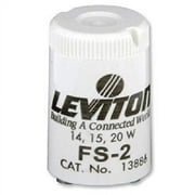 Leviton 13886 Fluorescent Starter, 15-20 Watts, FS-2