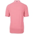 thumbnail image 3 of Men's Cutter & Buck Red Western Kentucky Hilltoppers Throwback Logo Virtue Eco Pique Stripe Recycled Polo, 3 of 3