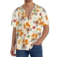thumbnail image 3 of Xecao offers the Forest Squirrel for Men's Casual Short-sleeved Shirt, a button-up collared shirt with a pocket, perfect for beach vacations and yacht travel in the 4X-Large size., 3 of 7