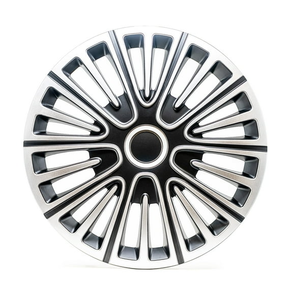 Alpena 16" Motion Wheel Covers, Silver & Black, set of 4