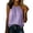 Purple, variant on Ymauqau Camisole Tops for Women Spaghetti Strap Crew Neck Criss Cross Backless Side Button Split Pleated Cotton Linen Tank Tops Casual Sleeveless Shirts