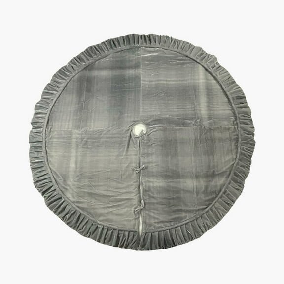 84" Plush Silver Velvet Tree Skirt