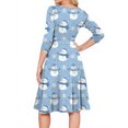 thumbnail image 4 of Women's Cocktail Dresses 3/4 Sleeve Vintage Wedding Guest Christmas Dress for Holiday Parties and Special Events,Blue,M, 4 of 5