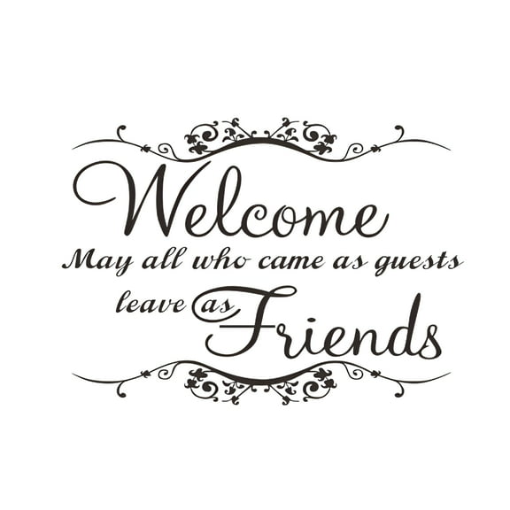 LAMIRO Wall Decals,Welcome Friend Wall Sticker Home Decoration Wall Sticker,1 Wall Sticker,Room Decor