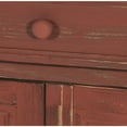 thumbnail image 5 of Alaterre Furniture Country Cottage Accent Cabinet, Antique Farmhouse Style Shelf and Square Turned Legs, Pine/Acacia Hardwood for Living Room, Red, 5 of 7