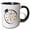Black/White, variant on 3drose, Congrats Message You Did It with Graduation Symbols, 15oz Two-tone Black Mug