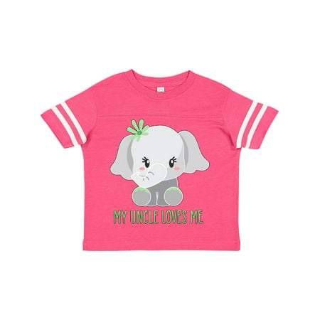 

Inktastic My Uncle Loves Me- cute elephant Gift Toddler Boy or Toddler Girl T-Shirt