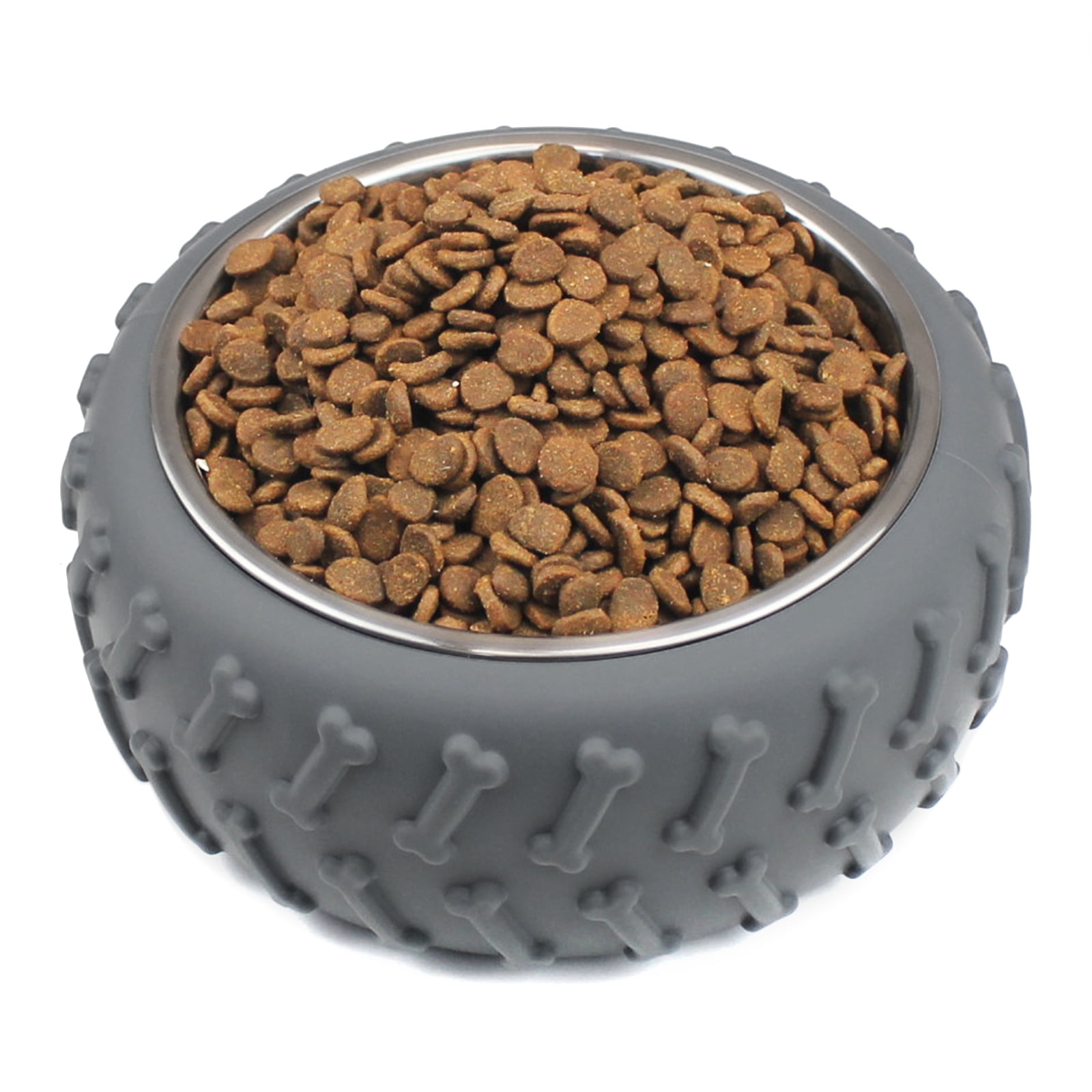 Ptlom Stainless Steel Pet Feeding Bowl, Dog Cat Food Water Bowl Set