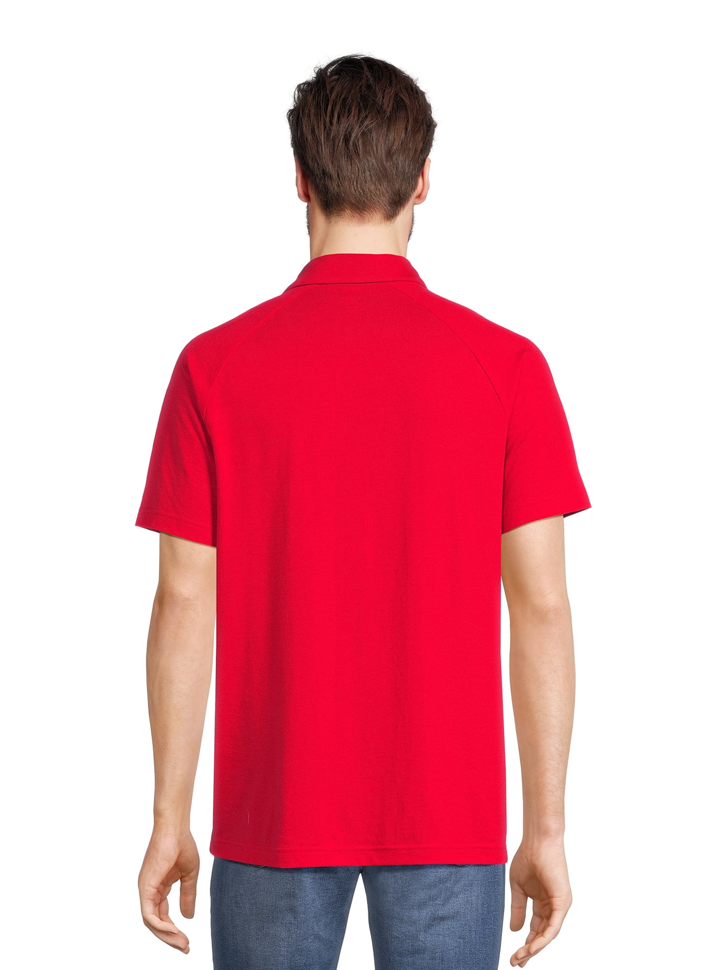 Athletic Works Men's & Big Men's Active Polo Shirt, Sizes S- 3XL