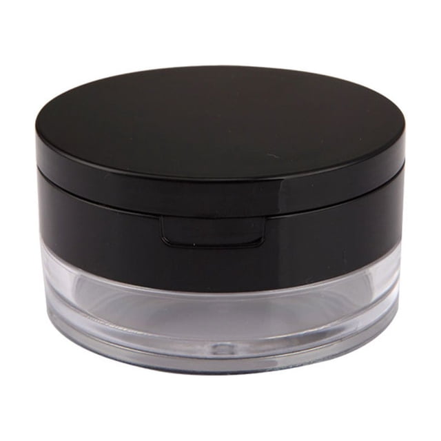 relayinert Powder Box Empty Case Makeup Tool Cosmetic Box Exquisite Lid Dustproof Black Multicolored Practical Compact Size Black 1Set