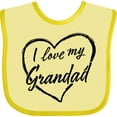 thumbnail image 3 of Inktastic I Love My Grandad in Black Chalk Heart Boys or Girls Baby Bib, 3 of 4