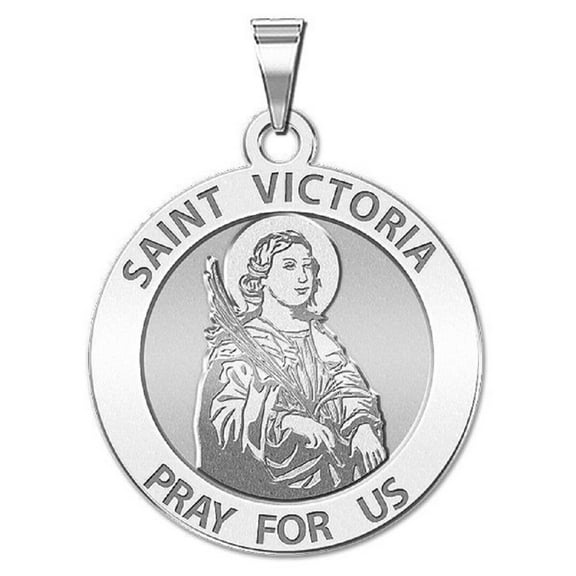 Picturesongold.Com Saint Victoria Religious Medal Female Adult - 2/3 inch Sterling Silver