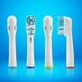 thumbnail image 4 of Cabezales de cepillo de repuesto compatibles con Oral-B-Braun - Dual Clean - 4 cabezales de cepillo de repuesto para cepillo de dientes eléctrico universal Levamdar HMHZ376-2, 4 of 7