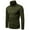 Army Green, variant on Long Sleeve Shirts for Men Cotton Turtleneck Casual Solid Pullover Base Shirt Blouse Army Green M
