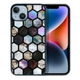thumbnail image 1 of FINCIBO Soft Rubber Protector Cover Case for Apple iPhone 14 6.1" 2022, Mix Marble Tiles Black BG, 1 of 5
