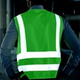thumbnail image 5 of Wyobmus High-Visibility Safety Vest for Men And Women Sleeveless Zipper Front Reflective Strips Jacket for Emergency,Construction,Work,Cycling A-Green, 5 of 8
