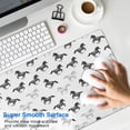 thumbnail image 4 of 31.5x15.7 Inch Gaming Mouse Pad, Non-Slip Stitched Rubber Desk Mat for Desktop & Laptop,Horse Monochrome Run White Pattern, 4 of 6
