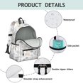 thumbnail image 4 of Multicolor Cat and Heart White Backpack for School, Cute School Bag with Adjustable Shoulder Straps and Padded Back, 13.4"x11"x4.7", 4 of 5