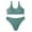 Green, variant on Sngxgn Women's Bikini Sets High Waisted Two Piece Sporty Swimsuits High Cut Tummy Control Bathing Suits(Green,L)