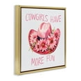 thumbnail image 4 of Stupell Industries Cowgirls Have More Fun Plants & Flowers Painting Gold Floater Framed Canvas Art Print Wall Art, 18 x 18, 4 of 10