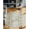 thumbnail image 6 of Unique Loom Portland Collection Area Rug - Depoe (3' 1" Round Ivory/Gray), 6 of 10