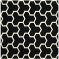 thumbnail image 5 of SAFAVIEH Cambridge Joshua Geometric Tessellation Wool Area Rug, Black/Ivory, 2'6" x 4', 5 of 9
