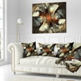 thumbnail image 3 of Designart Brown Fractal Artwork - Abstract Throw Pillow - 16x16, 3 of 5