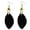 Black, variant on Retro Leaf Long Feather Drop Earrings, 12 Color Lightweight Boho Beach Holiday Dangling Ear Jewelry For Women Dating Party Gift
