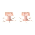 thumbnail image 3 of kurtrusly Kitchen Hanger Self-adhesive Replacement Solid Color Rotatable 6 Claw Detachable Cup Brush Rack Holder Accessories Pink 2Set, 3 of 6