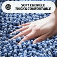 thumbnail image 5 of FloorHug Bathroom Rugs 20"x30", Chenille Bath Rugs Washable for Bathroom Floor, Soft and Absorbent Bath Mat Non-Slip, 1.2" Thick Plush Fluffy Bathroom Mat for Tub and Shower, Blue, 5 of 10