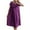Purple, variant on Diufon Women's Plus Size Nightgowns Summer Silk Stain Short Sleeve Pajamas Dress Casual Loose Home Sleepwear