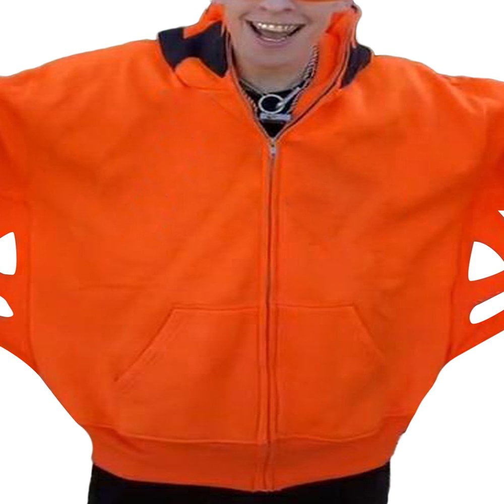 Women's Loose Hoodies Fashion Letter Print Spider Web Fall Jacket